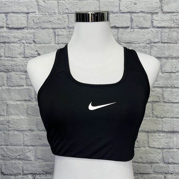 Nike Swoosh Dri-Fit Classic Sports Bra Black Running Yoga Pilates Outfits size M - Picture 9 of 11